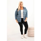 Kesi Włoski Women's Plus Size zip-up cotton sweatshirt denim color | Shoptok.si