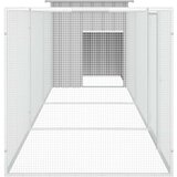 vidaXL Kavez za kokoši sivi 400x91x100 cm od pocinčanog čelika | shoptok.hr