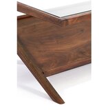 Light & Living Klubska mizica s stekleno mizno ploščo v naravni barvi 70x112 cm Yuki – | Shoptok.si