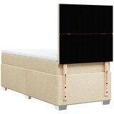  Okvir kreveta s oprugama i madrac krem 80x200 cm od tkanine | shoptok.hr