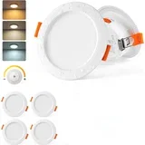 4x 85 mm vgradne LED stropne svetilke z nastavljivo barvno temperaturo
