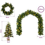  Set mini božićnih drvaca 60 cm 125 LED lampica Topla bijela - Zelena 60 cm s LED svjetlima | shoptok.hr