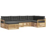 vidaXL Zunanja garnitura za sedenje 6 pcs Bela in antracit Poliester, (5000282151) | Shoptok.si