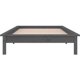  Okvir kreveta sivi 75x190 cm za jednu osobu masivno drvo | shoptok.hr
