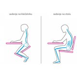 Kondela Ergonomski klečalnik, roza/črna, RUFUS | Shoptok.si