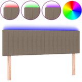  LED uzglavlje smeđesivo 144x5x78/88 cm od tkanine | shoptok.hr