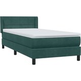 Box spring postelja z vzmetnico temno zelena 80x220 cm žamet, (21792628) | Shoptok.si