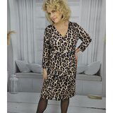 Pri Elegant retro patterned midi dress pencil neckline YASMIN | shoptok.hr