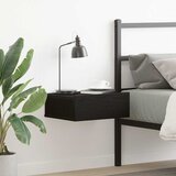 Plutajući noćni ormarić crni hrast 40x32x15 cm inženjerski drvo | shoptok.hr