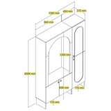Hanah home višenamenski ormar palermo km cream orah | Eponuda.com