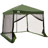 Komplet Kamp Šotor s streho 2 pcs Zelena Tafeta in Tkanina, (5000278562) | Shoptok.si