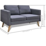 vidaXL set dvosjeda i trosjeda od tkanine tamnosivi | shoptok.hr