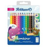 Pelikan barvice combino trikotne 12/1 + svinč. v kov. emb. 811200 Cene