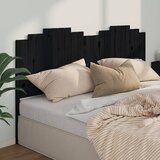 Maison Chic posteljno vzglavje - vzglavna omarica - nočna omarica črno 206x4x110 cm trdna borovina, (21705852) | Shoptok.si