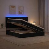  LED krevet za pohranu s madracem Crna 160 x 200 cm Baršun | shoptok.hr