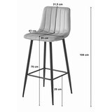  POZZA tabure - crni baršun / crne noge x 2 | shoptok.hr