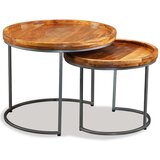  Set Bočnih Stolića 2 kom Masivno Drvo Manga | shoptok.hr