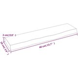  Stenska polica svetlo rjava 40x10x2 cm trdna hrastovina, (20915356) | Shoptok.si