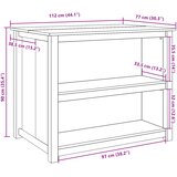  Kuhinjski otok PANAMA 112 x 77 x 90 cm od masivne borovine | shoptok.hr