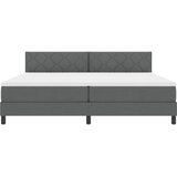  Krevet s opruga kutije Tamno siva 200 x 200 cm tkanina | shoptok.hr