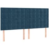 LED uzglavlje tamnoplavo 200x5x118/128 cm od tkanine | shoptok.hr