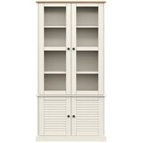  Vitrina sa staklom VIGO bijela 85x35x170 cm od masivne borovine | Eponuda.ba