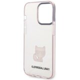 Karl Lagerfeld KLHCP14SCTTRI zaščita ovitek za iphone 14 6.1 prozorno roza - choupette logo | Shoptok.si