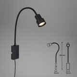 BRILONER 2085-015 - LED dodirna zidna lampa TUSI 1xGU10/5W/230V crna Slike