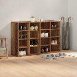 vidaXL Omara za čevlje Staro les 103 x 30 x 67 cm Konstruiran les | Shoptok.si