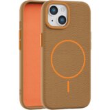  leather grip magsafe maska za iphone 15 - narandžasta | Eponuda.com
