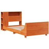  Posteljni okvir brez vzmetnice voščeno rjav 100x200 cm borovina | Shoptok.si
