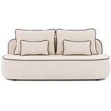 Ropez Smeđa/krem baršunasti sklopiva/s prostorom za odlaganje sofa 210 cm Saga – | shoptok.hr