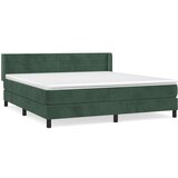 Maison Chic Box spring postelja - Vzmetna postelja z vzmetnico temno zelena 160x200 cm žamet SL3093, (21905194) | Shoptok.si