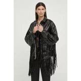 Herskind Usnjena jakna ALLAN ženska, črna barva, 5155125