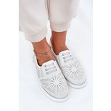 EVENTO Women's Slip-On Lace-Up Shoes White Azethia | shoptok.hr