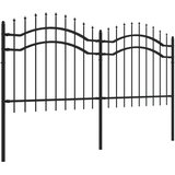  Vrtna ograda Woerden s vrhom koplja crna 240x100 cm čelična | Eponuda.com