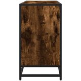 vidaXL Kopalniška omarica dimljen hrast 65x33x60 cm inženirski les | Shoptok.si