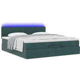  Otomanski krevet s madracem i LED 160x200 cm baršunasti | shoptok.hr