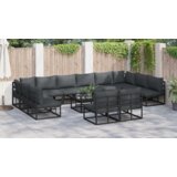 vidaXL Sjedeća garnitura za vrt 12 pcs Crna 423 x 211.5 x 71 cm | shoptok.hr