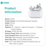  Bluetooth slušalice Coteci Smart Pods Pro 3 bele | Eponuda.com