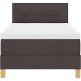 vidaXL Krevet s Box Springom s madracem &amp LED Tamnosmeđi 100x200 cm Tkanina | shoptok.hr
