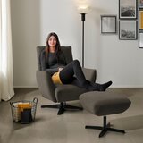 Dieter Knoll FOTELJ, temno rjava tekstil | Shoptok.si