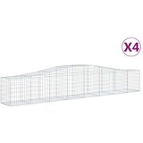  Lučne gabionske košare 4 kom 400x50x60/80 cm pocinčano željezo | shoptok.hr