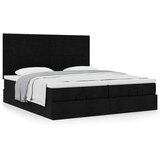 vidaXL Okvir kreveta s madracima crni 160x200cm od tkanine | shoptok.hr