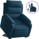  Naslonjač na podizanje plavi baršunasti | shoptok.hr