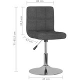 vidaXL Vrtljiv jedilni stol temno sivo blago, (20940502) | Shoptok.si