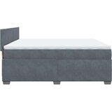 vidaXL Krevet s oprugama i madracem tamnosivi 200x200 cm baršunasti | shoptok.hr