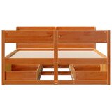 vidaXL okvir kreveta bez madraca voštano smeđi 140x190 cm od borovine | shoptok.hr