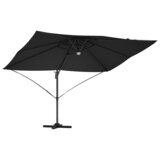  Candelabra Roma Parasol z LED Lučmi, črna, 352x251x265 cm, aluminij | Shoptok.si
