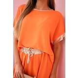 Kesi Włoski Viscose set with golden trim orange | shoptok.hr